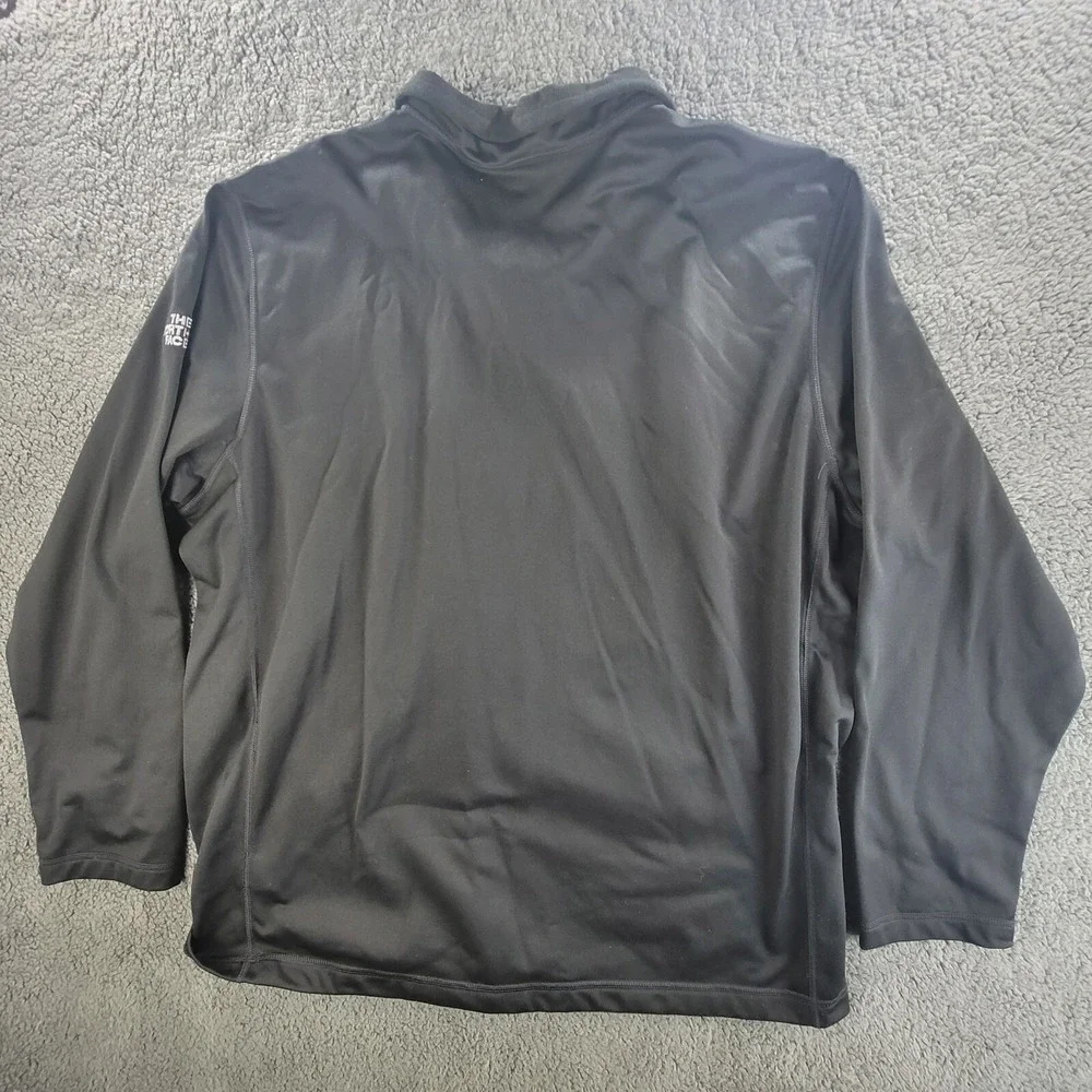 The North Face Sweater Black‎ Mens 2XL 14 Quarter Zip Jacket Embroidered